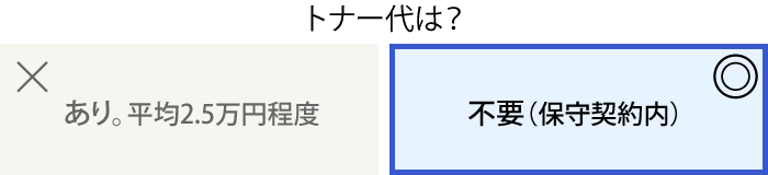 トナー代は？