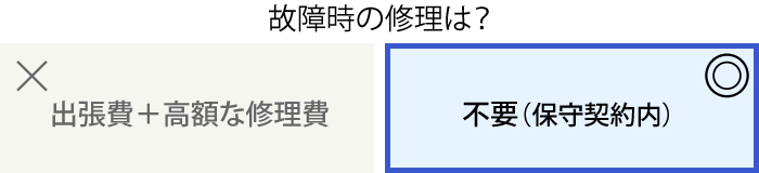 故障時の修理は？